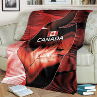 Canada Football Blanket Visual Line Abstract Maple Leaf