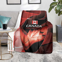 Canada Football Blanket Visual Line Abstract Maple Leaf