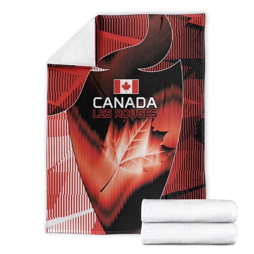 Canada Football Blanket Visual Line Abstract Maple Leaf