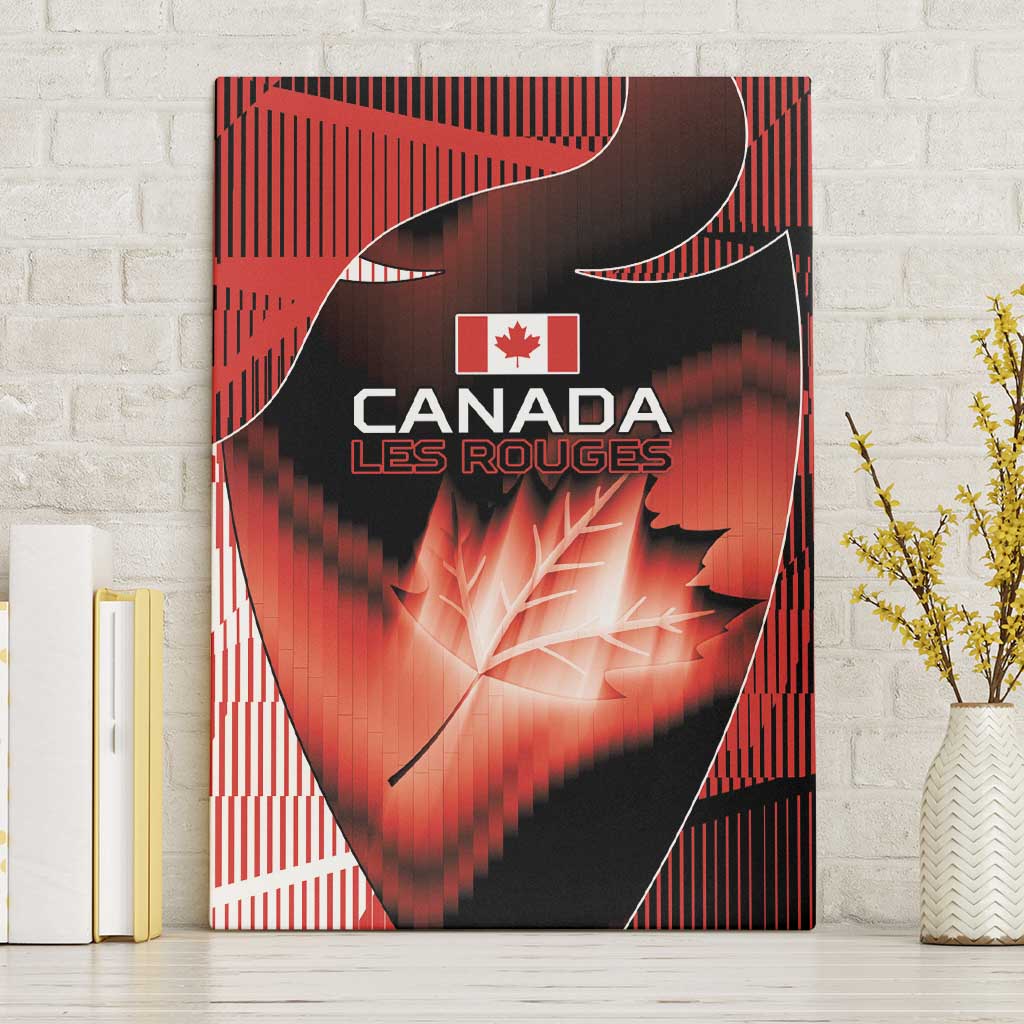 Canada Football Canvas Wall Art Visual Line Abstract Maple Leaf