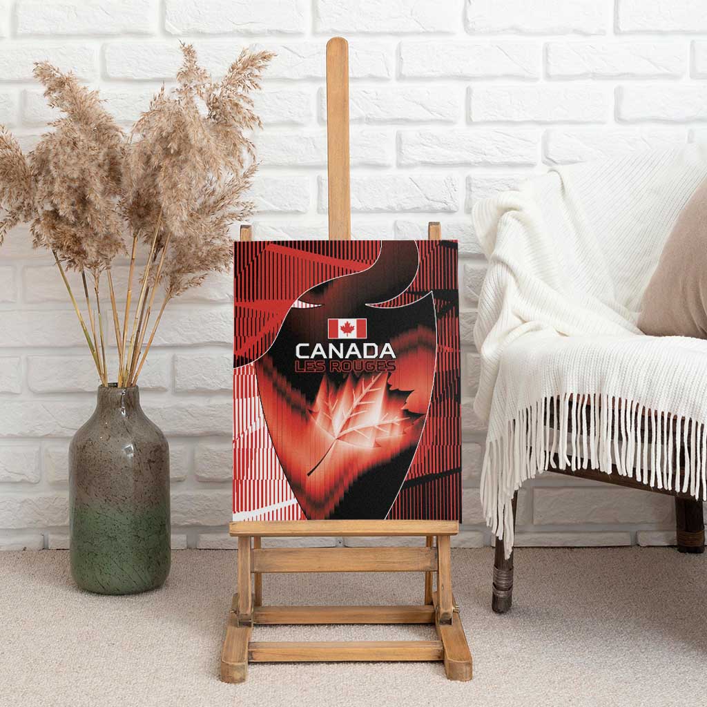 Canada Football Canvas Wall Art Visual Line Abstract Maple Leaf
