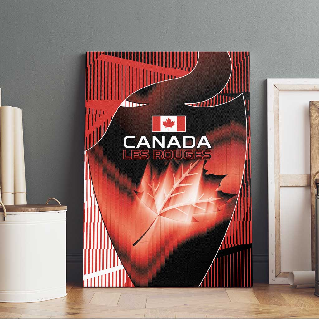 Canada Football Canvas Wall Art Visual Line Abstract Maple Leaf