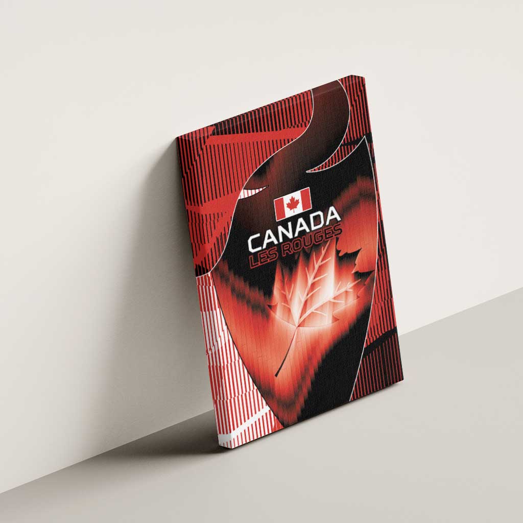 Canada Football Canvas Wall Art Visual Line Abstract Maple Leaf