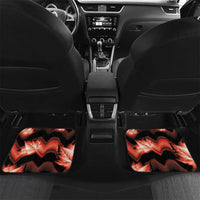Custom Canada Football Car Mats Visual Line Abstract Maple Leaf