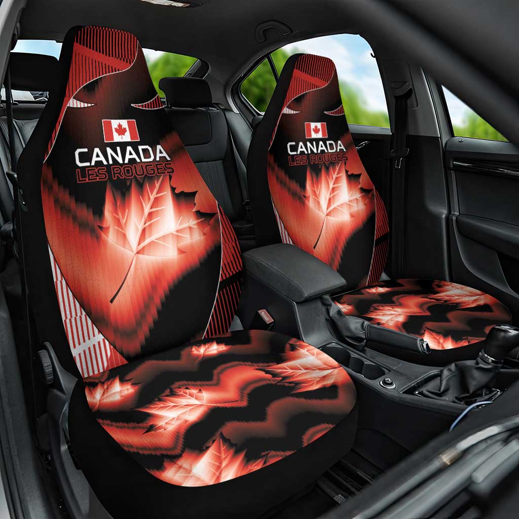 Canada Football Car Seat Cover Visual Line Abstract Maple Leaf