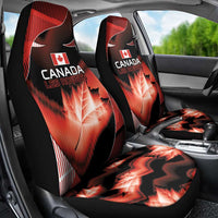 Canada Football Car Seat Cover Visual Line Abstract Maple Leaf