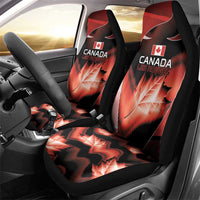 Canada Football Car Seat Cover Visual Line Abstract Maple Leaf