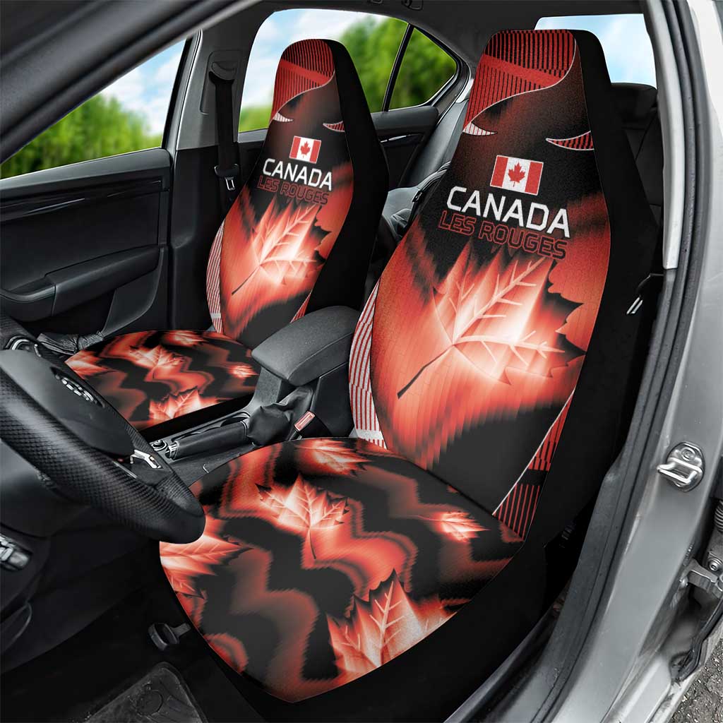 Canada Football Car Seat Cover Visual Line Abstract Maple Leaf
