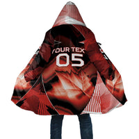 Custom Canada Football Cloak Visual Line Abstract Maple Leaf