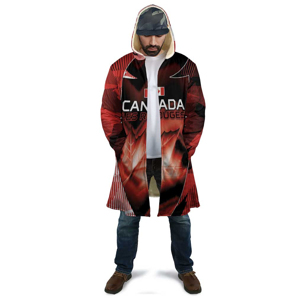 Custom Canada Football Cloak Visual Line Abstract Maple Leaf