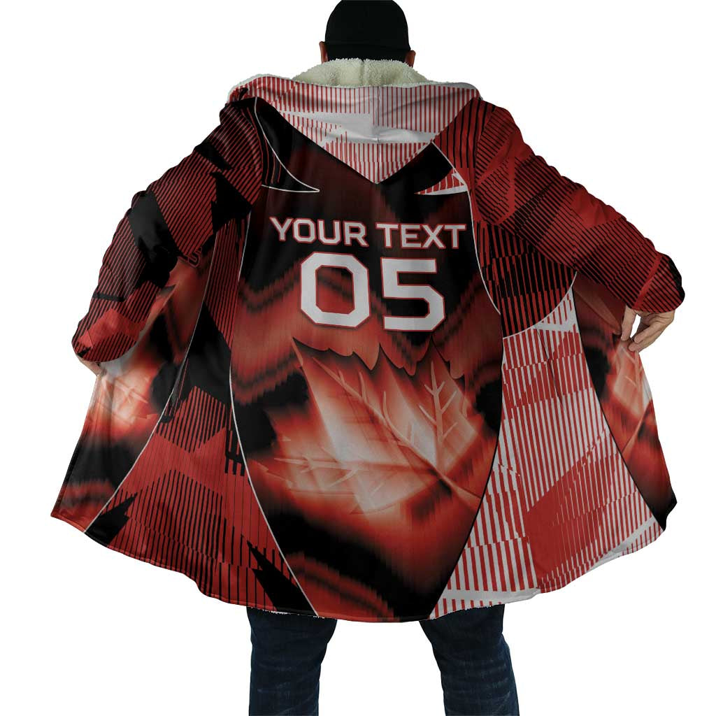 Custom Canada Football Cloak Visual Line Abstract Maple Leaf