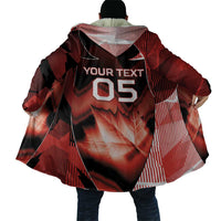 Custom Canada Football Cloak Visual Line Abstract Maple Leaf