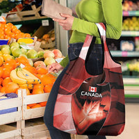 Canada Football Grocery Bag Visual Line Abstract Maple Leaf