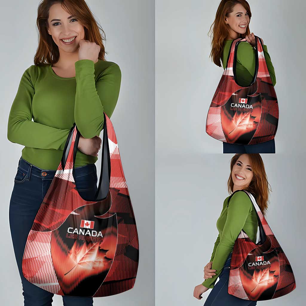 Canada Football Grocery Bag Visual Line Abstract Maple Leaf