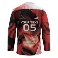 Custom Canada Football Hockey Jersey Visual Line Abstract Maple Leaf
