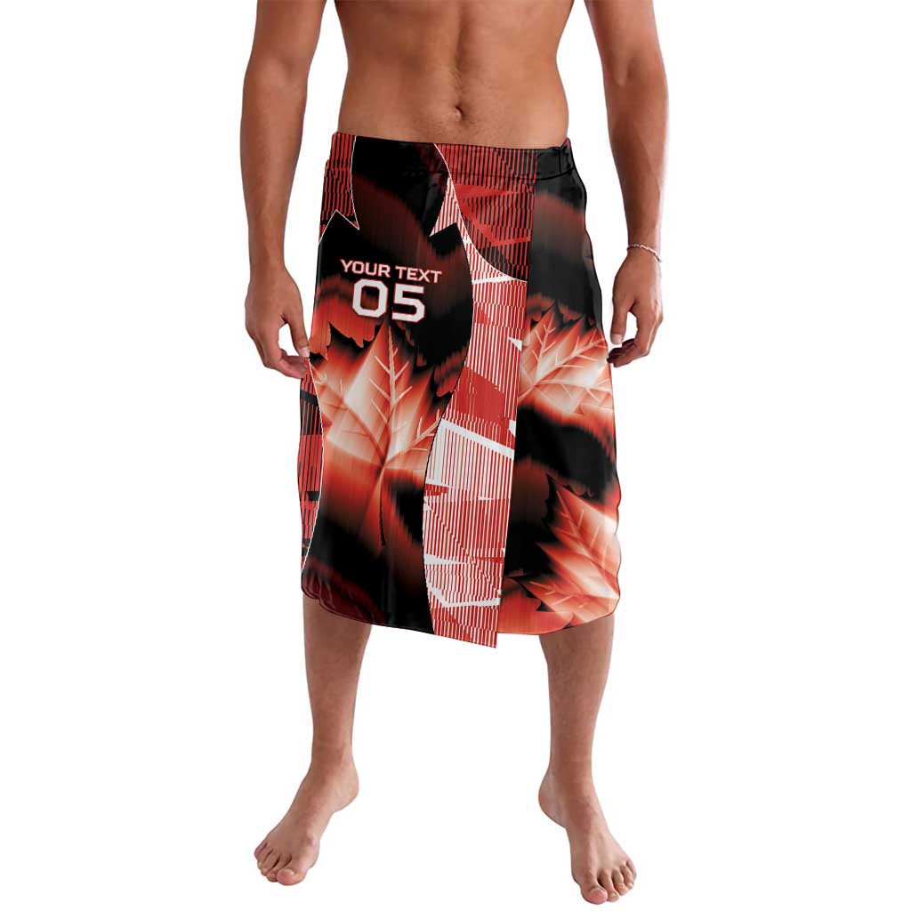 Custom Canada Football Lavalava Visual Line Abstract Maple Leaf