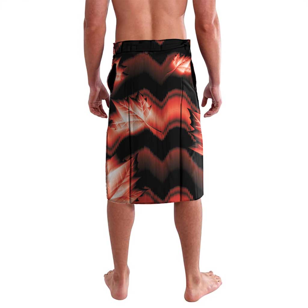 Custom Canada Football Lavalava Visual Line Abstract Maple Leaf