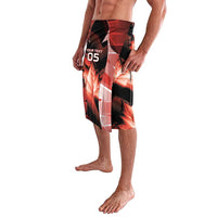 Custom Canada Football Lavalava Visual Line Abstract Maple Leaf