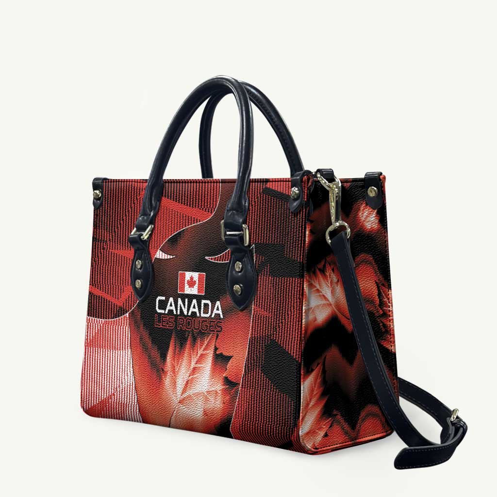 Canada Football Leather Bag Visual Line Abstract Maple Leaf