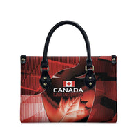 Canada Football Leather Bag Visual Line Abstract Maple Leaf