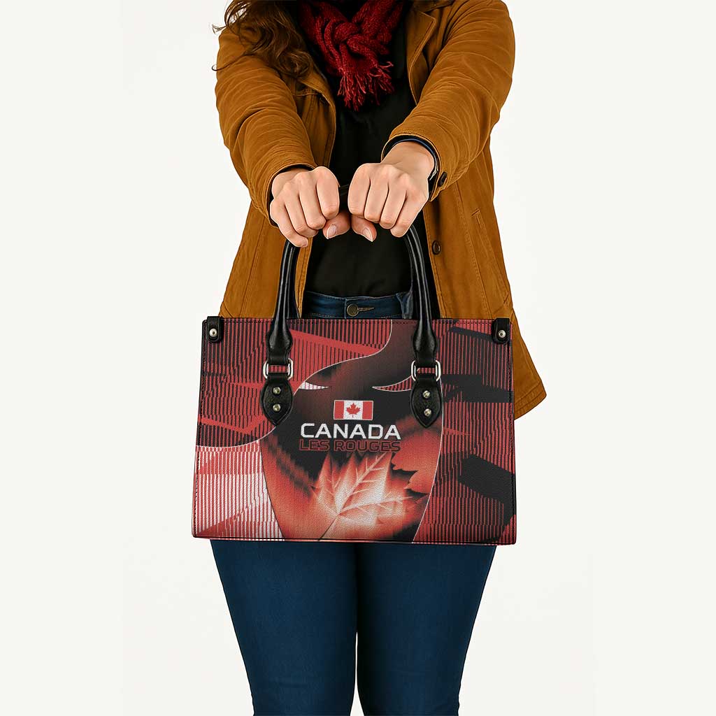 Canada Football Leather Bag Visual Line Abstract Maple Leaf