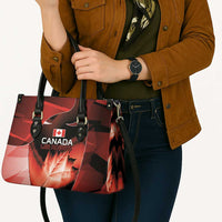 Canada Football Leather Bag Visual Line Abstract Maple Leaf