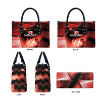Canada Football Leather Bag Visual Line Abstract Maple Leaf