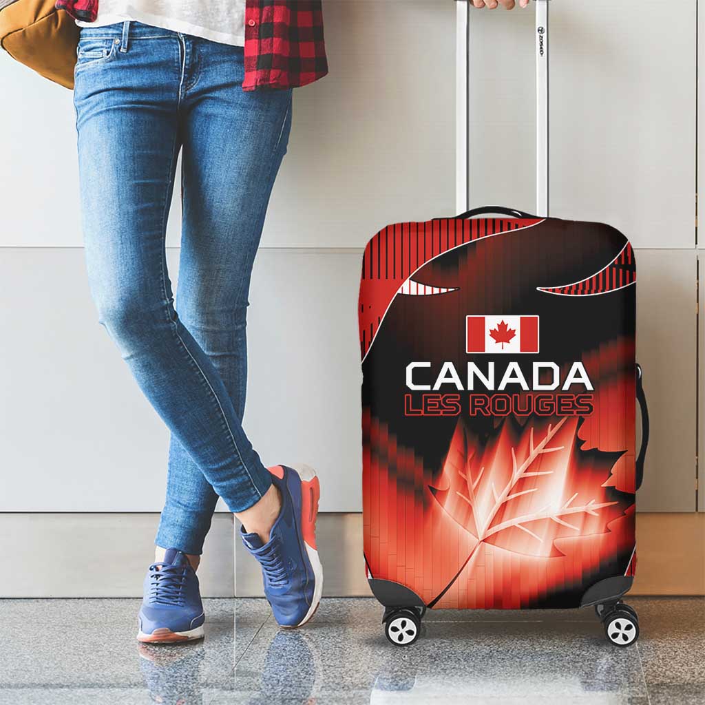 Canada Football Luggage Cover Visual Line Abstract Maple Leaf
