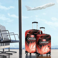 Canada Football Luggage Cover Visual Line Abstract Maple Leaf