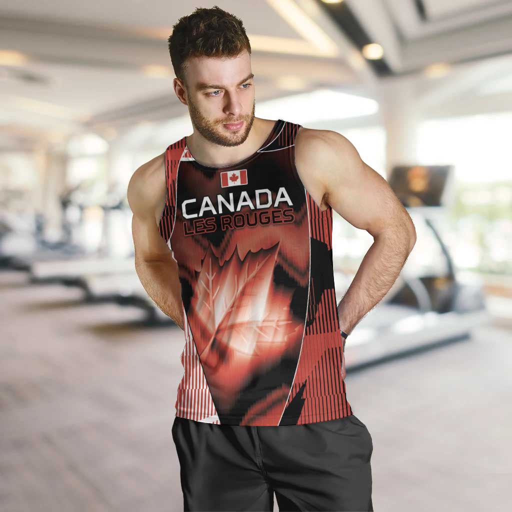 Custom Canada Football Men Tank Top Visual Line Abstract Maple Leaf