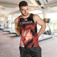 Custom Canada Football Men Tank Top Visual Line Abstract Maple Leaf
