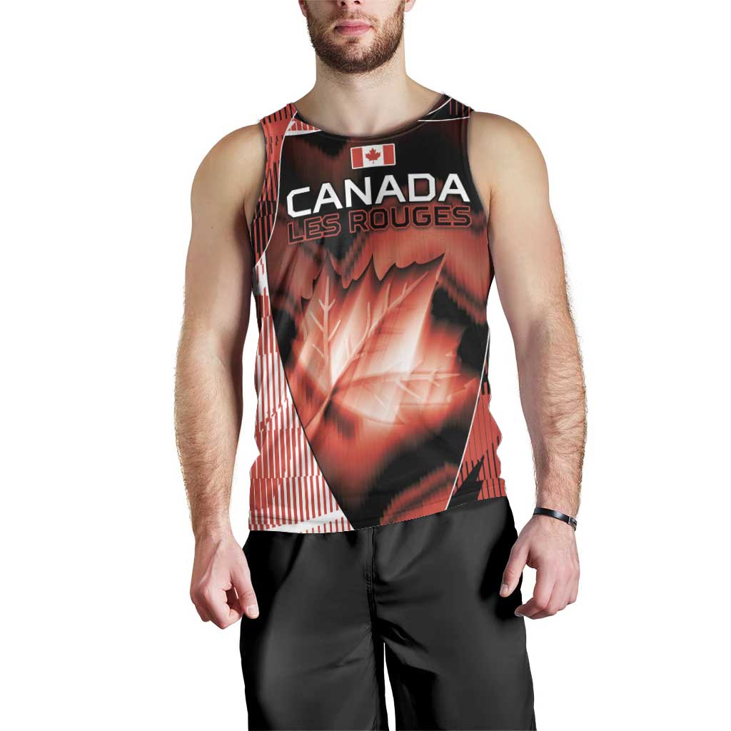Custom Canada Football Men Tank Top Visual Line Abstract Maple Leaf