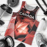 Custom Canada Football Men Tank Top Visual Line Abstract Maple Leaf
