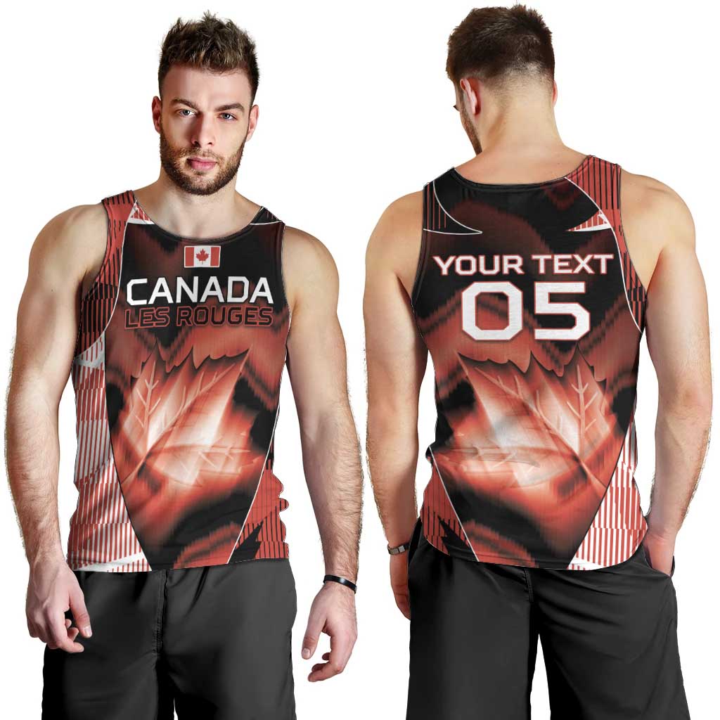 Custom Canada Football Men Tank Top Visual Line Abstract Maple Leaf