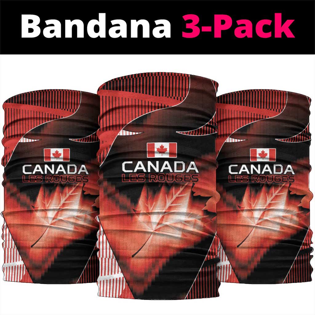 Canada Football Neck Gaiter Visual Line Abstract Maple Leaf