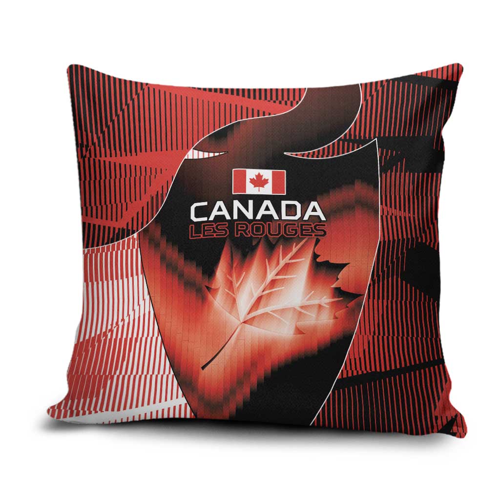 Canada Football Pillow Cover Visual Line Abstract Maple Leaf