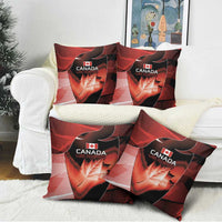 Canada Football Pillow Cover Visual Line Abstract Maple Leaf