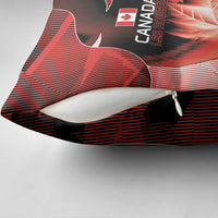 Canada Football Pillow Cover Visual Line Abstract Maple Leaf