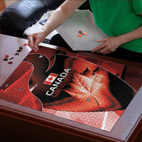 Canada Football Puzzle Visual Line Abstract Maple Leaf