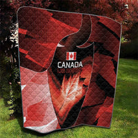 Canada Football Quilt Visual Line Abstract Maple Leaf