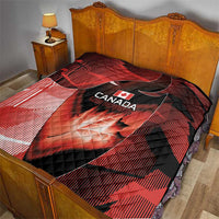 Canada Football Quilt Visual Line Abstract Maple Leaf