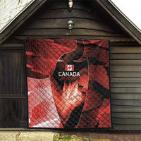 Canada Football Quilt Visual Line Abstract Maple Leaf