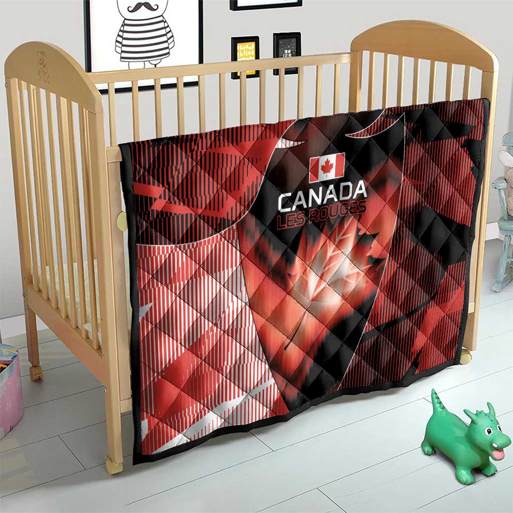 Canada Football Quilt Visual Line Abstract Maple Leaf