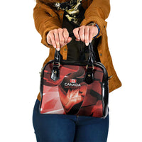 Canada Football Shoulder Handbag Visual Line Abstract Maple Leaf