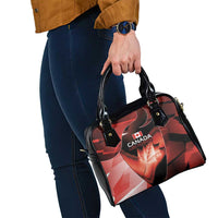 Canada Football Shoulder Handbag Visual Line Abstract Maple Leaf