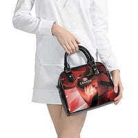 Canada Football Shoulder Handbag Visual Line Abstract Maple Leaf