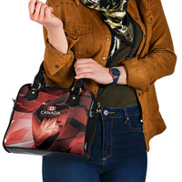 Canada Football Shoulder Handbag Visual Line Abstract Maple Leaf