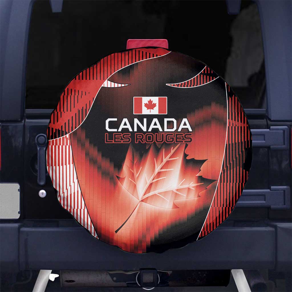Canada Football Spare Tire Cover Visual Line Abstract Maple Leaf