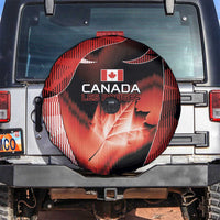Canada Football Spare Tire Cover Visual Line Abstract Maple Leaf