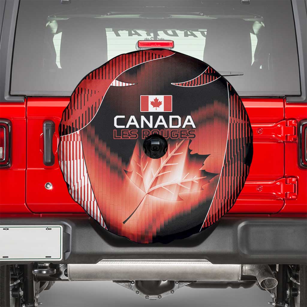 Canada Football Spare Tire Cover Visual Line Abstract Maple Leaf